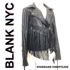 🆕 SALE Blank NYC Let It Ride Fringed Biker Jacket